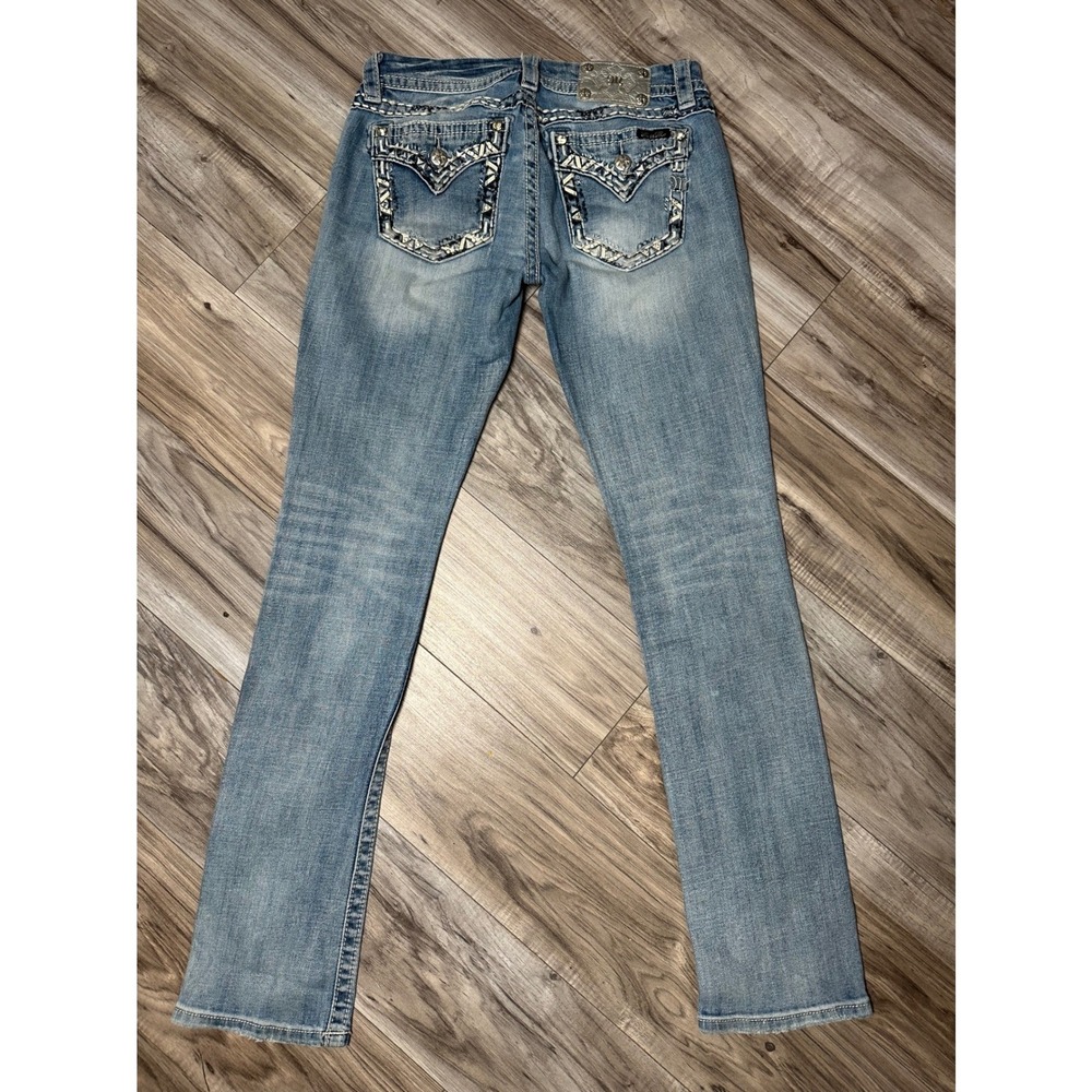 Miss Me Womens Signature Straight Leg Jeans Light Wash Size 29 - Picture 2 of 7